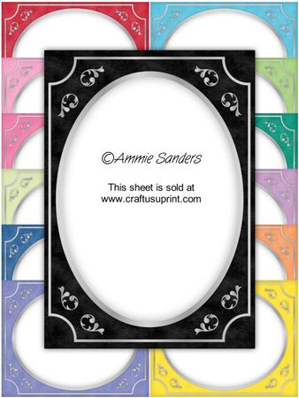 Bright Shades Fancy Silver A5 Card Fronts