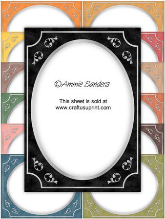 Earthy Shades Fancy Silver A5 Card Fronts