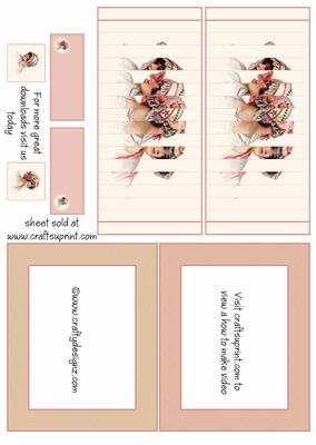 Vintage Ladies in Pink Flip Card Kit