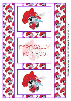 Cute Little Red Hat Cat with Party Cracker 3 Panel Foldback