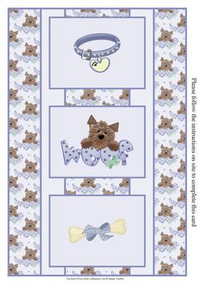 Cute Little Boy Puppy 3 Panel Foldback