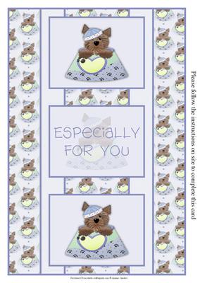 Cute Little Boy Puppy 3 Panel Foldback