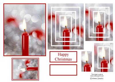 Red Christma Candle Concentric Pyramid
