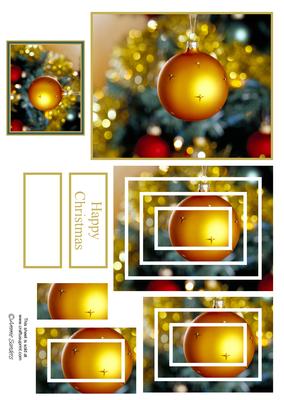 Gorgeous Gold Christmas Bauble Concentric Pyramid