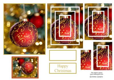 Gold Swirl Christmas Bauble Concentric Pyramid