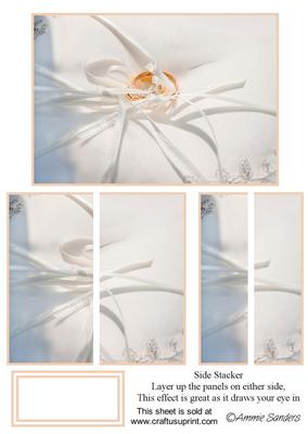 Wedding Rings Tied on a Pillow Stacker Card