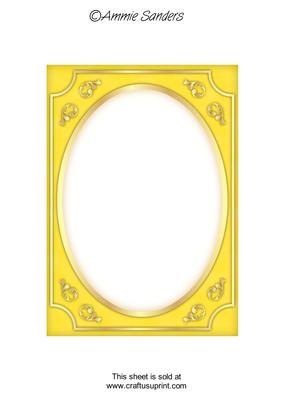 Bright Shade Fancy Gold A5 Card Front