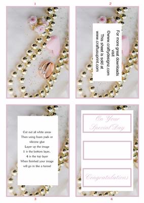 Gold Beads and Rings Wedding Tunnel Sheet