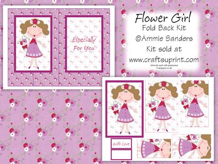 Pretty Flower Girl Foldback Card Kit