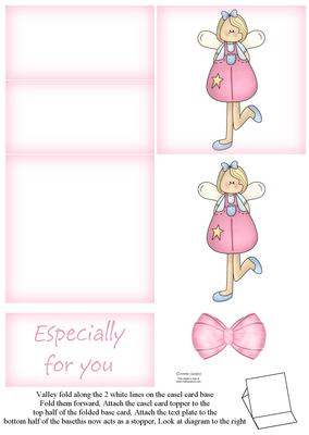 Pretty Pink Angel 5 Minute Easel Card