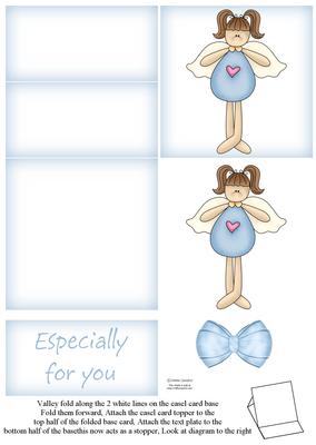 Pretty Blue Angel 5 Minute Easel Card
