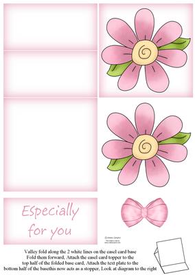 Pretty Pink Flower 5 Minute Easel Card