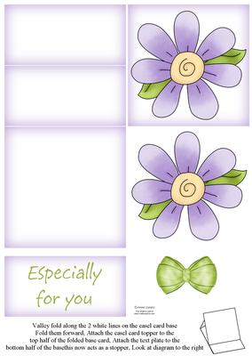 Big N Bold Purple Flower 5 Minute Easel Card