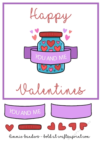 Happy Valentines 8X8 Card Front With Decoupage Layers