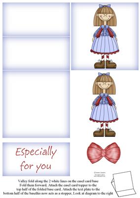 Cute Little Girl 5 Minute Easel Card