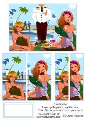 Cocktails by the Pool Stacker Card