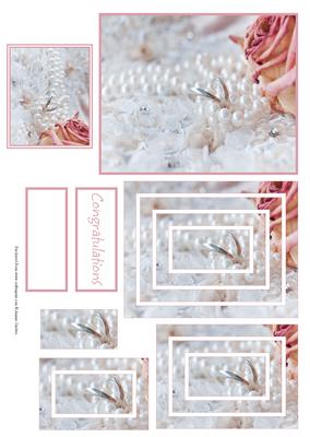 Wedding Rings, Pearls & Rose Concentric Pyramid