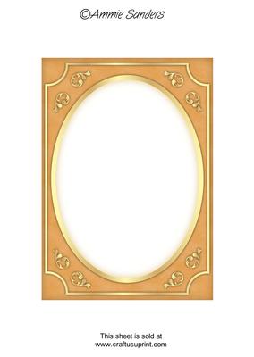 Earthy Shade Fancy Gold A5 Card Front