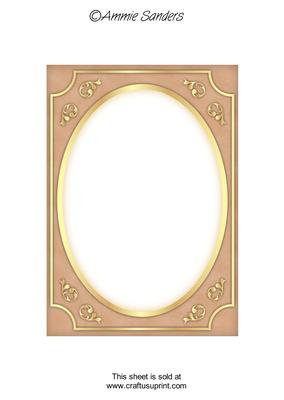 Earthy Shade Fancy Gold A5 Card Front