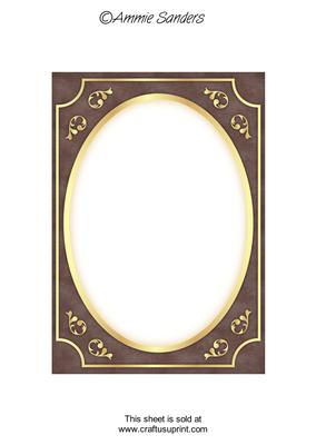 Earthy Shade Fancy Gold A5 Card Front