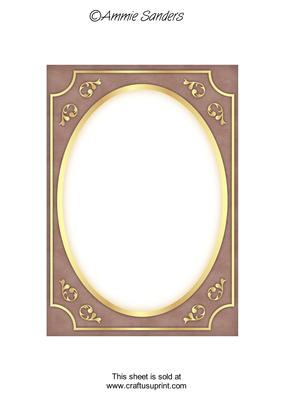 Earthy Shade Fancy Gold A5 Card Front