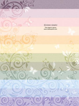 Flourishes & Butterflies Subtle Shades Backing Papers