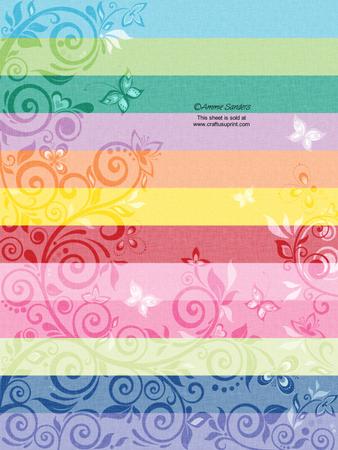 Flourishes & Butterflies Bright Shades Backing Papers