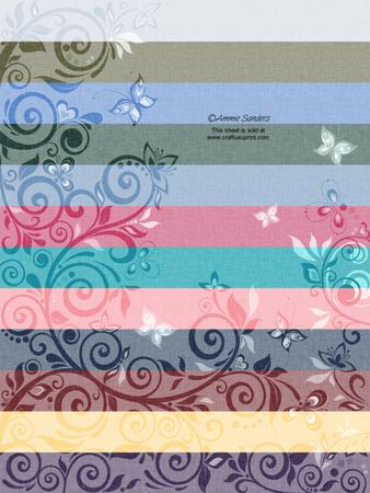 Flourishes & Butterflies Rich Shades Backing Papers