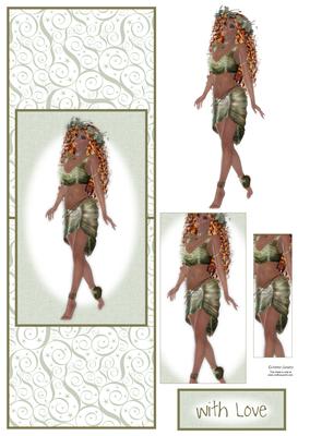Red Haired Ethnic Beauty Over the Edge Card
