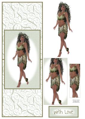 Dark Haired Ethnic Beauty Over the Edge Card
