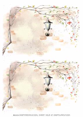2 A5 Backgrounds for Your Decoupage Ladies & Rubber Stamps