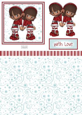 Cute Christmas Elfs Quick Card