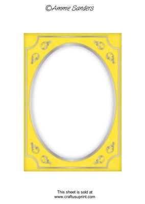 Bright Shade Fancy Silver A5 Card Front