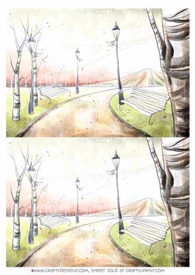2 A5 Backgrounds for Your Decoupage Ladies & Rubber Stamps