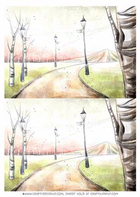 2 A5 Backgrounds for Your Decoupage Ladies & Rubber Stamps