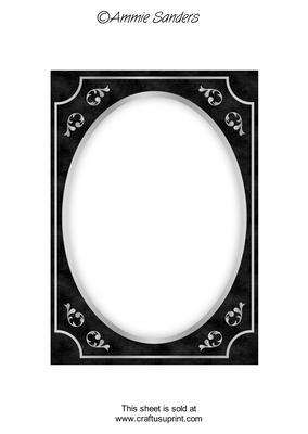 Black Fancy Silver A5 Card Front