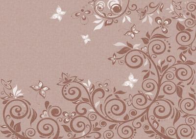Flourishes & Butterflies Earthy Shade A4 Backing Paper