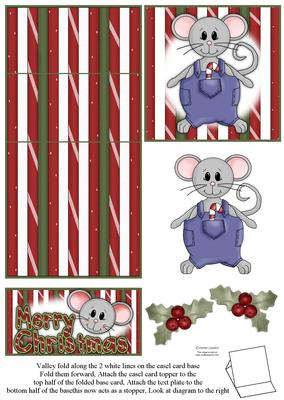 Brand New Christmas Mice 5 Minute Easel Card