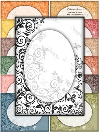 Flourishes & Butterflies Earthy Shades Card Fronts