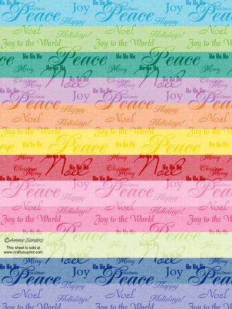 Bright Shades Christmas Sentiments Backing Papers