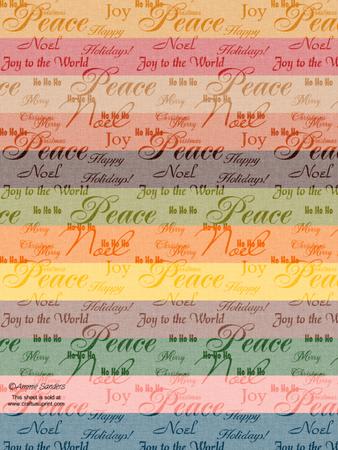 Earthy Shades Christmas Sentiments Backing Papers