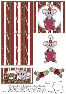 Brand New Christmas Mice 5 Minute Easel Card
