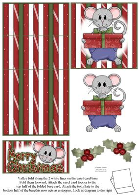 Brand New Christmas Mice 5 Minute Easel Card