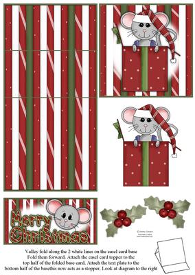 Brand New Christmas Mice 5 Minute Easel Card