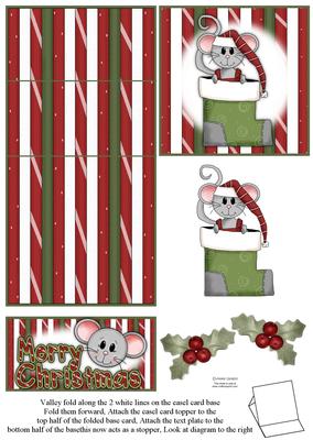 Brand New Christmas Mice 5 Minute Easel Card