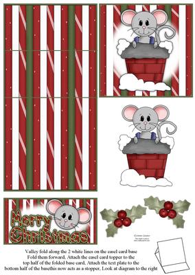 Brand New Christmas Mice 5 Minute Easel Card