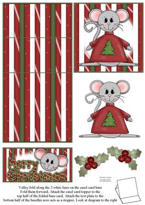 Brand New Christmas Mice 5 Minute Easel Card