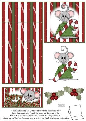 Brand New Christmas Mice 5 Minute Easel Card