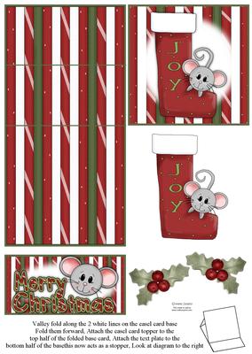 Brand New Christmas Mice 5 Minute Easel Card