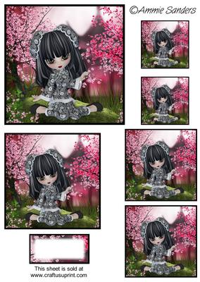 Oriental Cherry Blossom Toppers & Text Plate